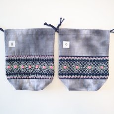 画像3: コップ袋（スモッキング刺繍）1枚   S -8~9 (3)