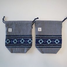 画像3: コップ袋（スモッキング刺繍）1枚   S -5~6 (3)