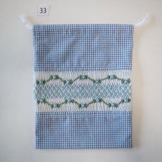 画像2: スモッキング刺繍のミニ巾着 Mサイズ-33 (2)