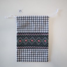 画像2: スモッキング刺繍のミニ巾着 Sサイズ-25 (2)