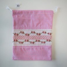 画像2: スモッキング刺繍のミニ巾着 Mサイズ-30 (2)