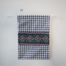 画像2: スモッキング刺繍のミニ巾着 Sサイズ-26 (2)