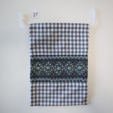 画像2: スモッキング刺繍のミニ巾着 Sサイズ-27 (2)
