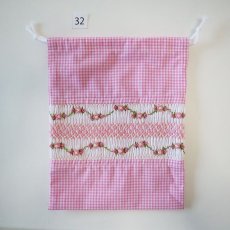 画像2: スモッキング刺繍のミニ巾着 Mサイズ-32 (2)