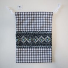 画像2: スモッキング刺繍のミニ巾着 Sサイズ-28 (2)