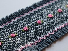 画像1: 完成スモッキング刺繍帯 (1)