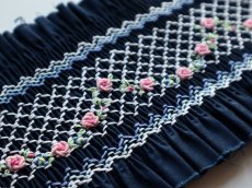 画像1: 完成スモッキング刺繍帯 (1)